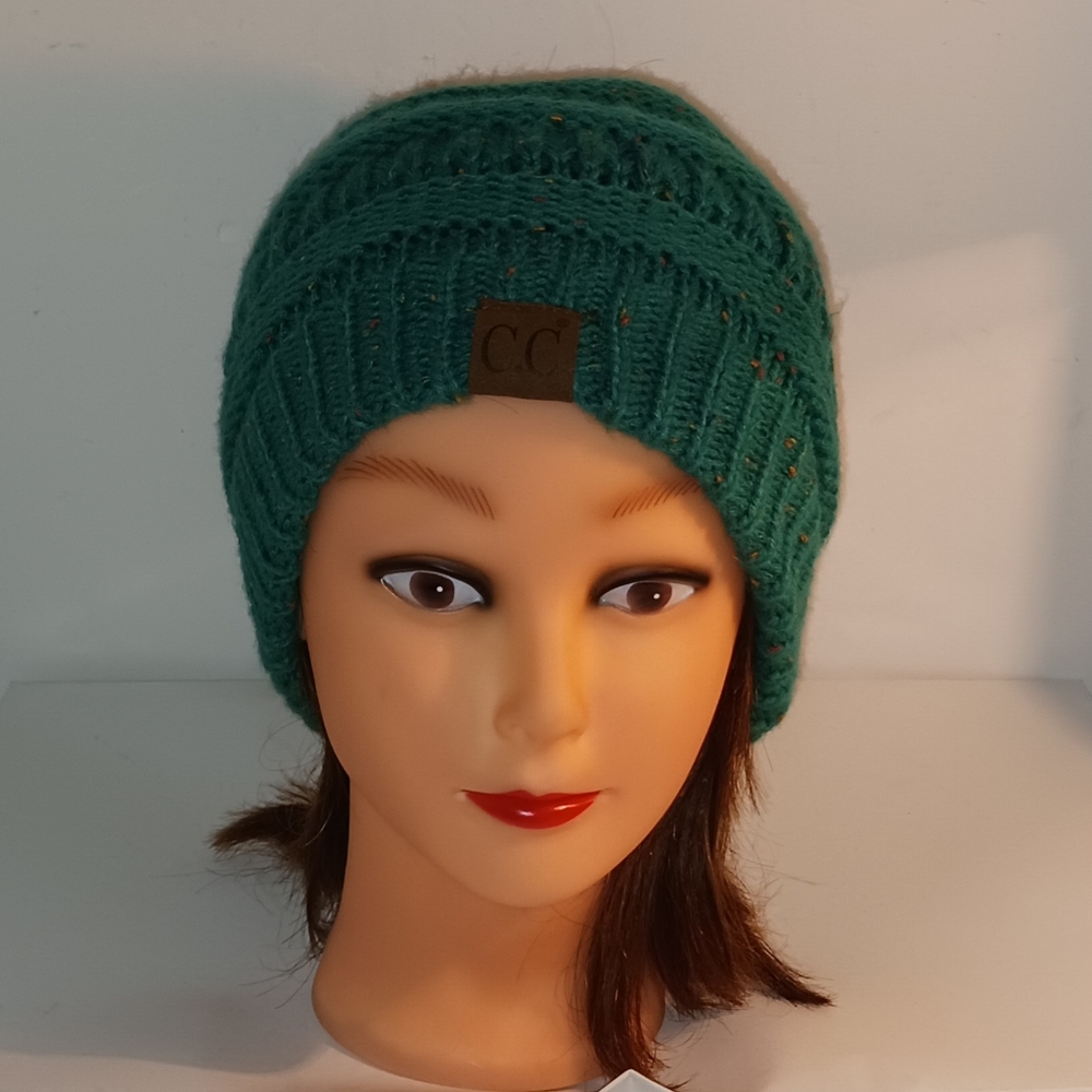 C.C Exclusives Knitted Ponytail Beanie Hat - EUC